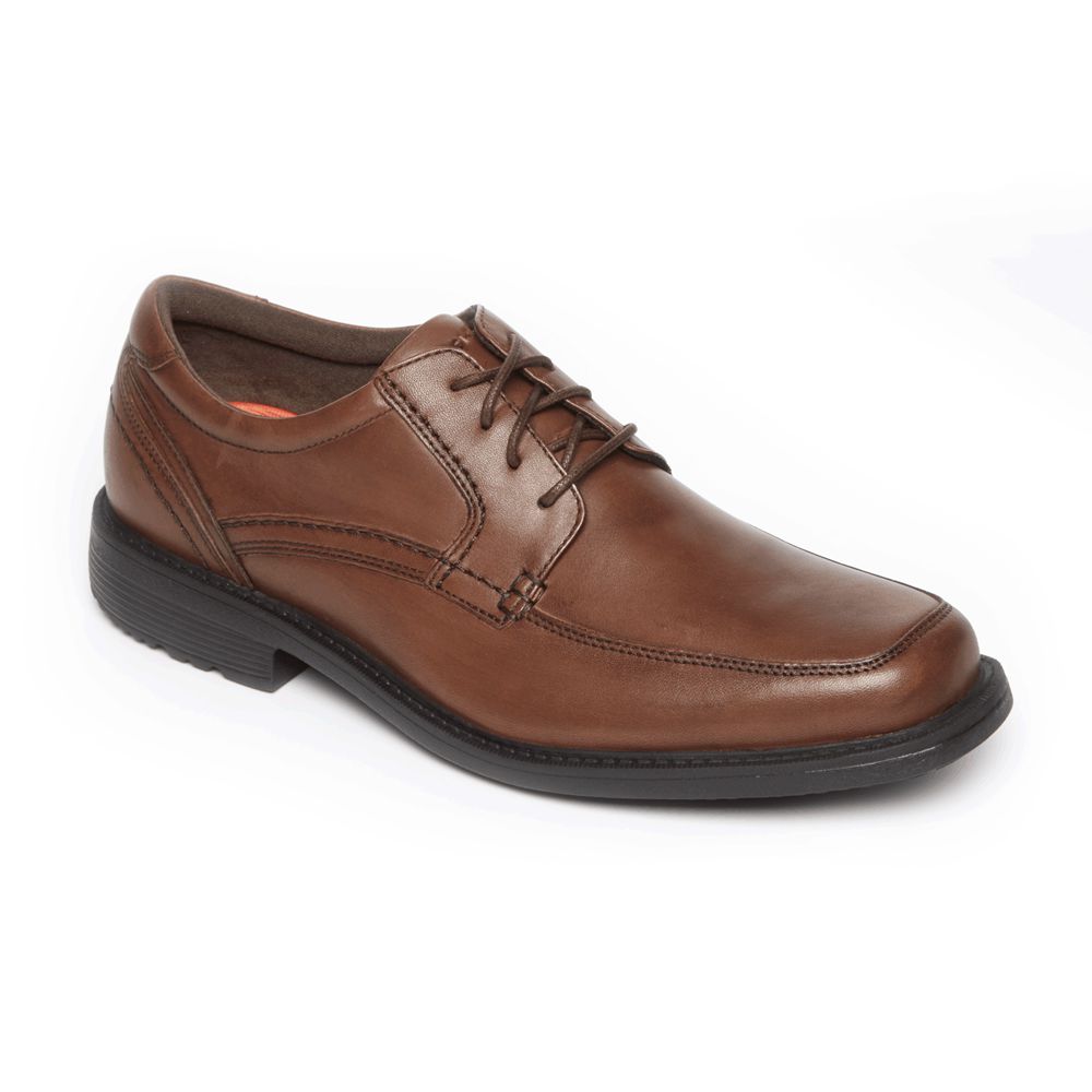 Rockport Men's Style Leader 2 Apron Toe Oxfords - Brown - USA (1645AKFXV)